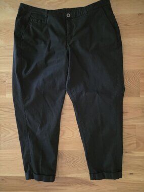 Lane Bryant Boyfriend Stretch Chino Pants Rolled Cuffs - Black  Size 20